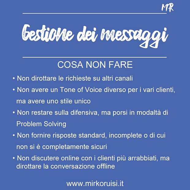 Gestione dei messaggi online