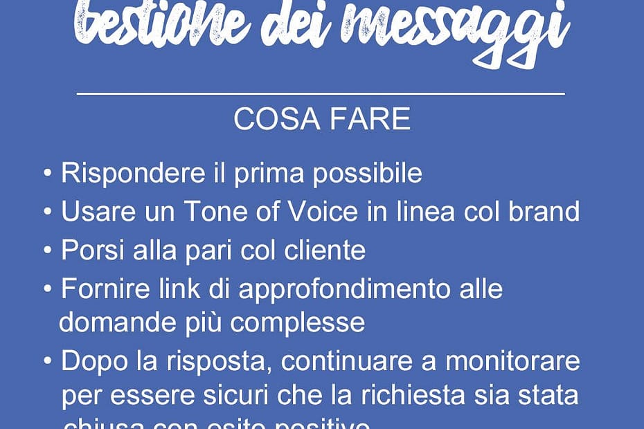 Gestione dei messaggi online
